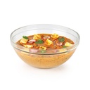 CELLO Zenith Round Serving Glass Bowl for Kitchen 1 Litre, Przezroczysty 124; Kuchenka mikrofalowa Piekarnik & zmywarka Sejf, Zamrażarka & Lodówka Sejf, Bezprzewodowy Toughened Crystal Glass Bowl do serwowania mieszania Jadalnia