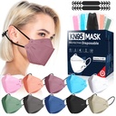 FENFEN KN95 Maski twarzy jednorazowego użytku Dorośli - 50 Pack 5 Warstwa ochrony Odkurzacz Wygodne Respirator Kobiety KN95 Maska indywidualne owinięte
