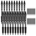 Wahadłowiec Art Black żel długopisy, 48 Pack (20 długopisy z 28 Repelling) Retractable Medium Point Rollerball Gel tusz długopisy gładkie pisanie z wygodnym uchwytem dla Office Szkoła pracy