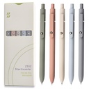 UIXJODO żel długopisy, 5 szt. 0,5mm czarny atrament długopisy Fine Point piszące długopisy, długopisy High- End Series dla Journaling Note Taking, słodkie Office Szkoła dostaw prezenty dla kobiet mężczyzn (Morandi)