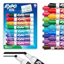 EXPO Dry Mase Markers, Niski zapach atramentu, Różne kolory, Chisel Tip, 16 Count - Whiteboard, Kalendarz, Organizacja, Powrót do szkoły, Nauczyciel dostaw