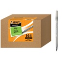 BIC Okrągły Stic Xtra Life Ballpoint Pen, Ultra Long Lasting and Consistent Performance, 144- Count in Black Ink