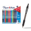 Paper Mate Profil Retractable długopisy, Bold Point (1.4mm), Różne kolory, 12 Count - Powrót do szkoły, Biuro, Nauczyciel Dostaw