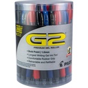 PILOT G2 Premium Gel Pen, Bold Point 1.0mm, Black / Blue / Red Ink, Tub 36