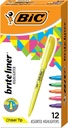 Wysokościomierze BIC Liniowe, Tip Chisel, 12-Count Pack, Różne kolory