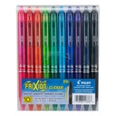 PILOT FriXion Clicker Gel Ink Pens 0,7mm, Różne kolory, 10- Pack