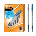 BIC Ballpoint Pen, Black and Blue Ink, 36- Count