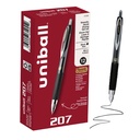 uniball ™ 207 Gel długopisy, tusz czarny, 0,5mm Micro Point, Retractable, 12 Count