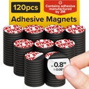 Sticky Elastyczne magnesy klejące dla rzemiosła, 0.8 "x0.08" (20x2mm), 120 szt.