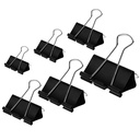 DSTELIN Binder Clips Paper Clamps Asorpted Size 100 Count (Black), X Large, Large, Medium, Small, X Small and Micro, 6 Sizes in One Pack, Meet Your Different Using Needs.