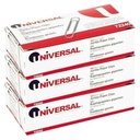Universal Nonskid Paper Clips, Wire, Jumbo, Silver- 100 szt, 3 szt.
