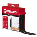 VELCRO Brand Sticky Back Hook and Loop Fasteners, 30 Ft Tape Roll, czarny