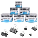 EFOK 208 PCS Spinder Clips Paper Clamps Asorted Size Black Metal luzem klip