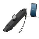 Portronika 240W Dockpin typu C do adaptera typu C z wbudowanym stojakiem, Smart E- Marker Chipset, Pocket- Sized Connector, Compact Cable- Free Design, Kompatybilny z laptopami, Smartfony, Tablety (czarny)