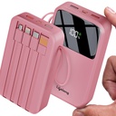 Lifelong Electronics 20000mAh 22.5W Szybkie ładowanie Power Bank 124; 4 Kable dołączone - Typ A + Typ B + Typ C + Piorun 124; dla nowych i starych urządzeń 124; 4 Porty dostępne zbyt 124; Mały kieszonkowy rozmiar Powerbank