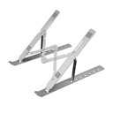 Zebronics NS2000 Plus Laptop Stojak, Wspiera do 17- Laptopy Inch, 5kg ładowność, 7- Poziom Regulowany Wysokość, Ergonomiczny Foldable Design, Anti-Slip Silicone Pads (Silver)