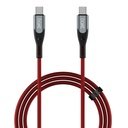 Boat typ C do C 65W Kabel szybkiego ładowania z 480 Mb / s Transfer danych, Beztanglowy Kabel w Premium Nylon Braided Design (Martian Red)
