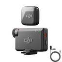 DJI Mic Mini (1 TX + 1 RX), Ultralight, Rich Audio, Anulowanie hałasu, Automatyczne ograniczenie, Bezprzewodowy mikrofon do kamery / iPhone / Android, Vlog, Streaming, 400m Transmission Black