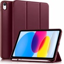 ProElite Smart Case for iPad (A16) 11th / 10th Generation (2025 / 2022) [Auto Sleep / Wake Cover] [Lewy uchwyt na długopisy] [Soft Flexible Case] Recoil Series - Wino
