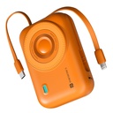 Portronics Power Shutter 20000mAh 15W Magnetyczne bezprzewodowe szybkie ładowanie Powerbank z wbudowanym kabla typu C & 8 Pin, 22.5W wyjście z PD typu C, Port dwukierunkowy typu C, Dioda LED (Orange)