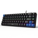 EvoFox Katana S Mini przewodowa klawiatura mechaniczna 124; Hot- Swappable Ciche czerwone przełączniki 124; 68- Key Compact Layout 124; Żywe Rainbow Backlighting 124; 1000Hz Wskaźnik sondażu, Wszystkie klucze anty- Ghosting (czarny)