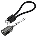 Zebronics Wattz 60CC4 Type- C do Type- C Kabel pleciony, PD 60W, do 480Mbps Data Sync, 20 cm, Trwałe, Charge & Sync, Szybkie ładowanie, Kompaktowe z Keychain Case, Laptopy, Tablety, Mobiles (Czarny)
