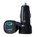 Portronics 80W Dual Output Fast Car Charger z Type- C PD & USB, Wskaźnik LED, Adapter ładowania kompatybilny z samochodami dla iPhone & Android Smartphone, Smartwatch, Earbud, Power Bank (czarny)