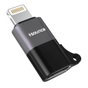 Sounce MFi Certified 8 Pin do USB- C Connector Portable High- Speed Szybkie ładowanie danych Sync Audio Support Niezawodny telefon komórkowy Tablet Konwerter słuchawkowy Wielofunkcyjny adapter kablowy czarny