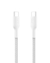 Belkin Apple Certified USB- C to USB- C Braided Nylon Cable 1M XI124; Szybkie ładowanie Kabel 124; Typ C Charger Cable for iPhone 17, 16, Galaxy S25, Pixel 9, MacBook, iPad Pro XI124; 2 Lata gwarancji 124; Biały