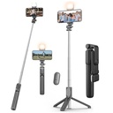 Kratos 28 Inch Selfie Stick Tripod Stand with Light, 3- in-1 Multifunctional Design, Oświetlenie LED z dwoma poziomami jasności z Bluetooth Remote do makijażu, Selfie & Photoshoot