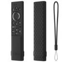 Oboe Silicone Tv Remote Cover Kompatybilny z Samsung Smart Tv Remote 2026 Model BN59- 01498A Otwarta skrzynia kluczykowa z Lanyard (Black) [REMOT E NIE ZAŁĄCZONE]