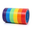 Barwna taśma klejąca 6 rolki, 1 x 10 yd, Rainbow Tape for DIY Crafts