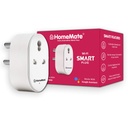 HomeMate WiFi Smart Plug Socket 16A (Pack of 1), z monitorowaniem energii, współpracuje z Alexą, Asystentem i Siri (Typ D - 16A, Pack of 1)