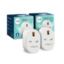 Wipro 16A Wi- Fi Smart Plug z monitoringiem energetycznym- Nadaje się do dużych urządzeń, takich jak gejzery, kuchenki mikrofalowe, klimatyzatory (kompatybilne z Alexą i asystentem) - Białe (opakowanie po 2)