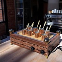 Traditional Handcrafted Copper Sand Coffee Maker Machine – With 8-Pots – 2000 Watt, 110 Volt – Authentic Turkish Coffee Experience rich in foam