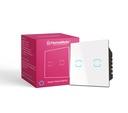 HomeMate ® WiFi + BLE 2- Way 2 Gang Touch Switch 124; Brak Hub wymagane 124; Suchy przełącznik kontaktowy 124; Automatyka domowa 124; Kompatybilny z Alexą i Home (1, Biały)