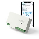 AZIOT 7 Node IO 1 Way Smart Toggle Switch, 6 Normalne Loads + 1 x 16A Ciężkie obciążenie, WiFi + Bluetooth, Dual Power Input (Inwerter & Raw), Funkcja pomiaru czasu, Kontrola głosu z Alexa &, Made in India