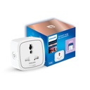 FILIPS 10A Smart WiFi wtyczka 124; Wiz podłączony głos kontrolowany, Alexa & Assistant kompatybilny inteligentny plug z monitorowaniem zużycia energii, Opakowanie z 1