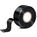Samofuzja taśma silikonowa 1 w x 16,4 'Czarny wodoodporny gumowy wyciek uszczelniający silikonowy gumowy Self-Amalgamating Tape do awaryjnych gorących i zimnych rur wodnych naprawy i mocowania narzędzia