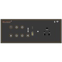 i380 6 modułowy Smart Wifi Switch Board z 4 przełącznikiem, 1 wentylatorem, 1 gniazdkiem, C & A typu USB portów ładowania 124; Kontrola aplikacji, Voice- sterowane przez Alexa, G. Home, G. Assistant- D.Grey