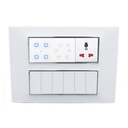 Smartefi Touch 5 Port (3 Smart Switch i 1 Smart Fan Regulator, 1 Smart Plug) Modułowe WiFi, Kompatybilny z Alexa & Home, Biały (Rozmiar: 12M (220mmx160mmx40mm))