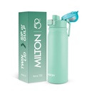 MILTON Reva 750 certyfikatów ISI Stal nierdzewna butelka wodna z Twin Lid Sip lub Gulp, 750ml 124; Single Wall, BPA- Free, Leakproof 124; Sturdy Handle Budapeszt 124; Idealny do domu, Biuro, Gym & Travel, Aqua Green