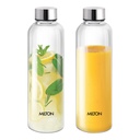 MILTON Costa 1000 Pet Butelka wodna Zestaw 2, 1 Litre Każdy z 124; szczelne i szczelne stali nierdzewnej Lid 124; Niełamliwe, BPA- Free, wielokrotnego użytku plastikowe lodówki do domu, Biuro, Szkoła, Podróże