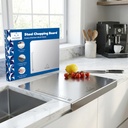 HomeWiz Duża Steel Chopping Board dla kuchni - 100% Stal nierdzewna Cięcie Board 124; Ciężka Duty Chopping Board 124; Nieporowata Higieniczna Powierzchnia dla Warzyw, Mięso & Ryby, Rust- Resistant 124; 41 x 31 cm