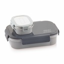 WARMEO MICROMATE Microwe- bezpieczne Stal nierdzewna Obiad Box, Bpa Free, Perfect for Office, Szkoła, Podróżowanie, Combo (800ml + 150 ml), Grey