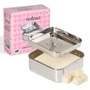Nestasia Duży Paneer stali nierdzewnej Maker (550 ml) - Square Paneer Maker Forma Prasa z Lid 124; Rust Resistant Medium Paneer Strainer - Perfect for Fresh Paneer, Tofu & Sprauts