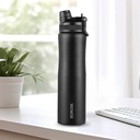 Borosil 800ml Duo Sport Stal nierdzewna Butelka wodna 124; ISI Certified Made in India 124; Double Wall Odkurzacz Izolowana Flaga 124; dla Office, School, Gym & Travel