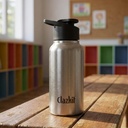 Clazkit Sporty Stainless Steel Water Bottle 500ml Zestaw 1 Bilans 124; ISI Certified Bilans 124; Leakproof, Rust- Free, BPA- Free, Trwałe dla College, Lodówka, Sport, Gym, Joga & Office