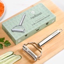 Nestasia 2 in 1 Stainless Steel Julienne Vegetable Peeler dla sałatki - wielofunkcyjne podwójne ostrza kuchenne Shredder & Peeler dla owoców, ziemniaków, Ogórki i marchewki 124; zmywarka do naczyń Sejf i Rust Resistant
