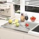 Stewit ® Duża płyta do cięcia stali nierdzewnej do kuchni, Chopping Board do mięsa, Warzywa i owoce, Bardzo duże ciężkie obciążenie Countertop Powierzchnia, Łatwy do czyszczenia i wytrzymałe
